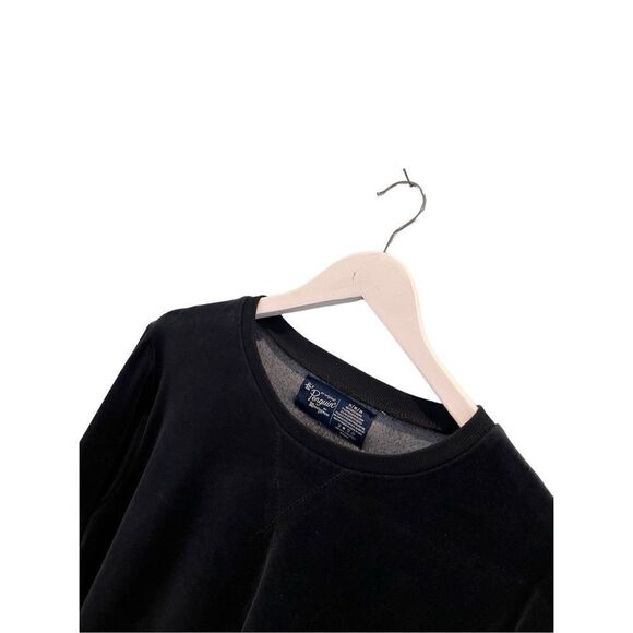 Original Penguin black velour  pullover crewneck - M - Picture 2 of 8